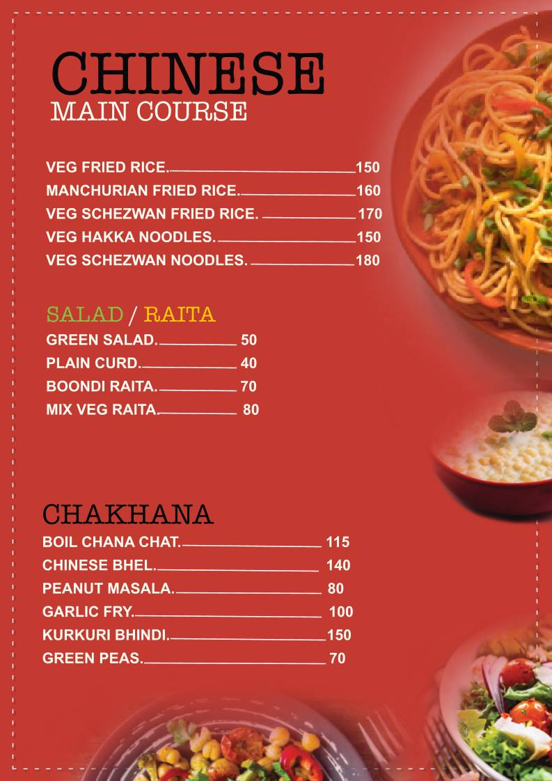 Krishna Restaurant (Pure Veg) menu