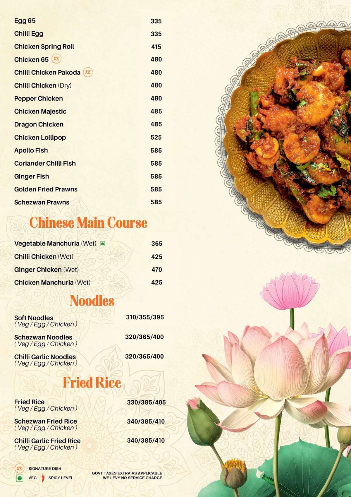 Krishna's Kitchen menu