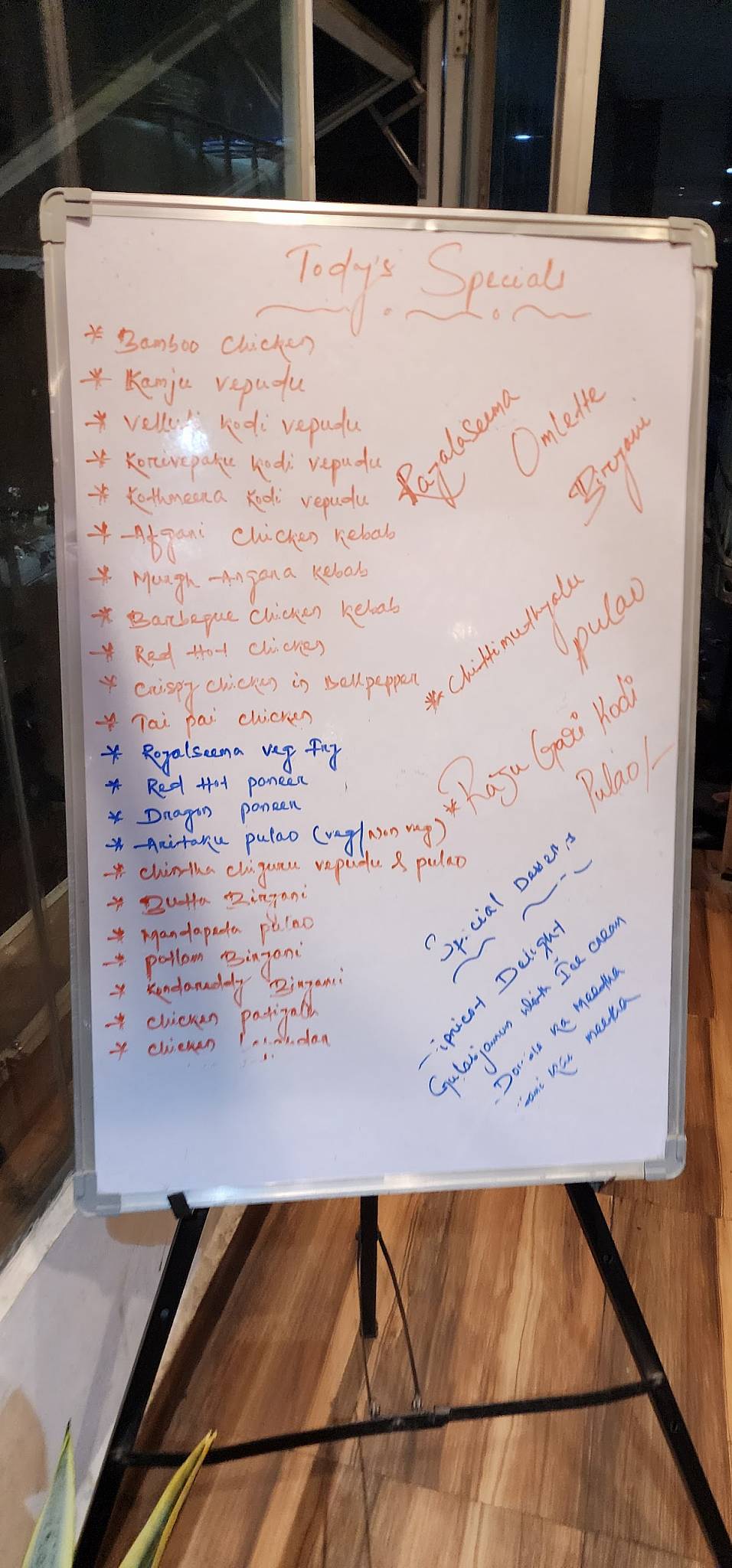 Kritunga Restaurant menu