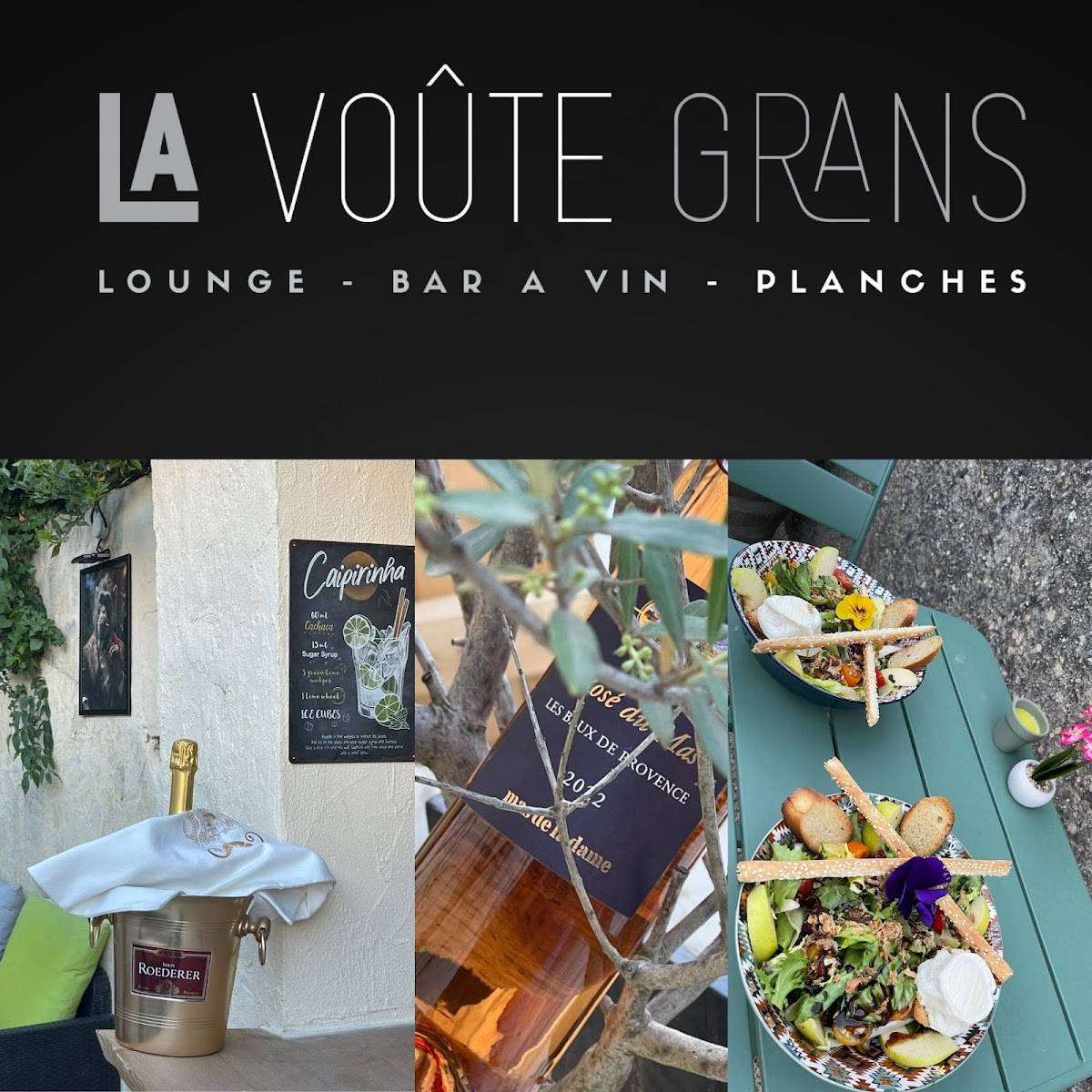 Menu de La Voûte Grans