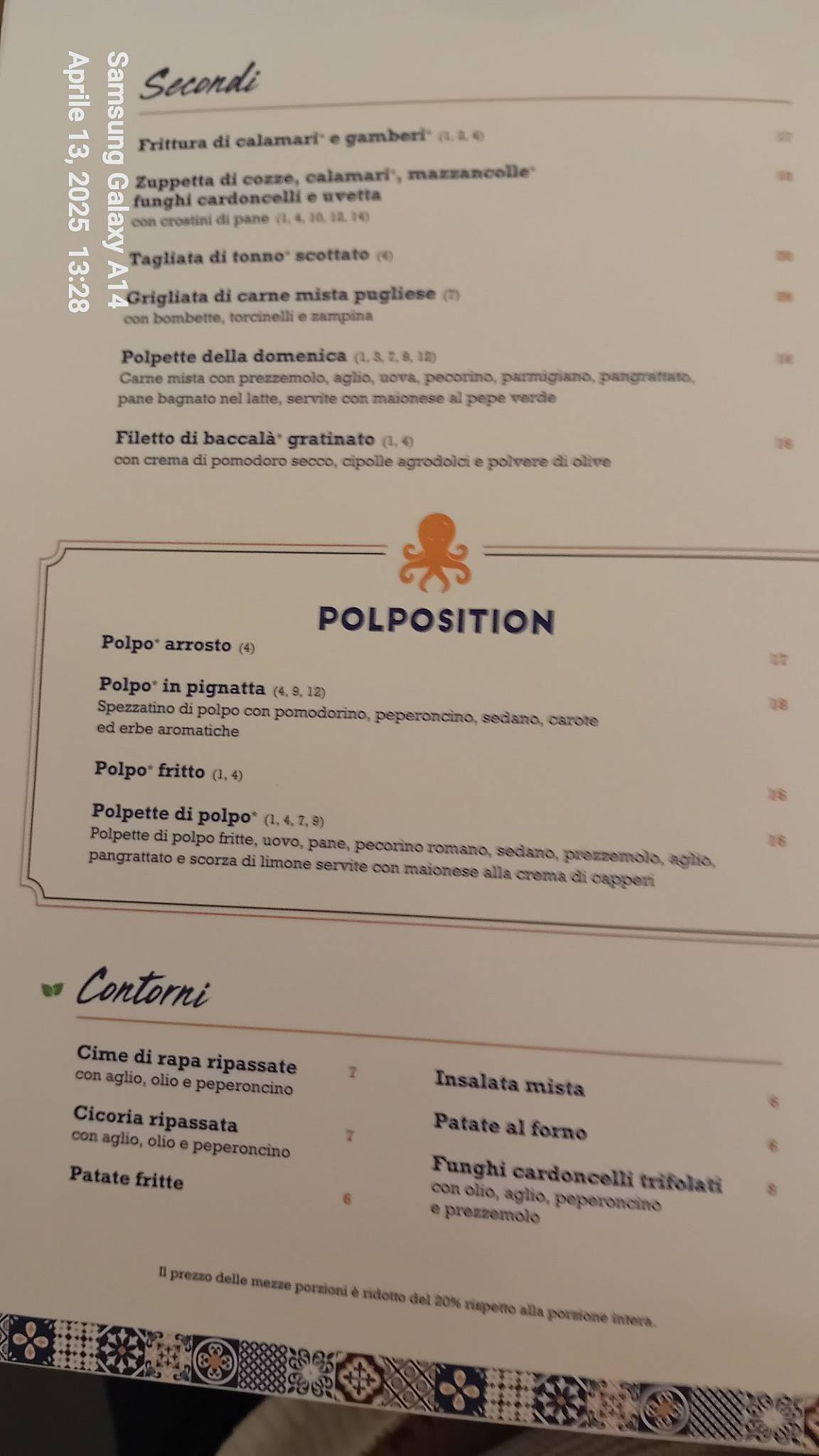 Menu di L’Apulia - Osteria Pugliese 