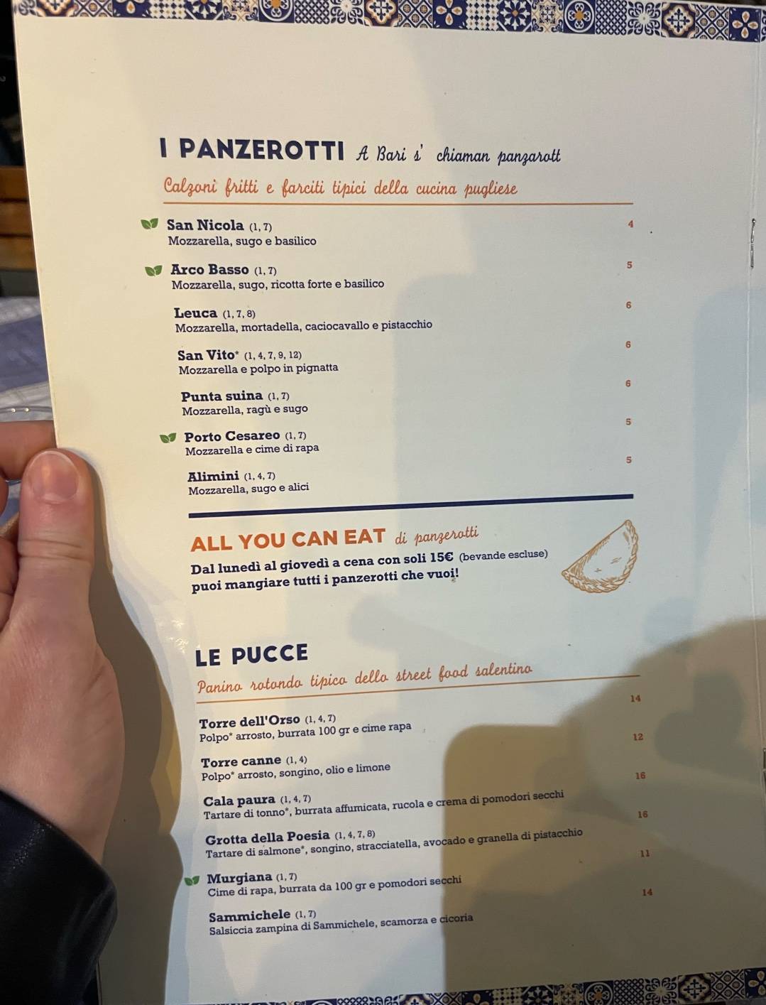 Menu di L’Apulia - Osteria Pugliese 