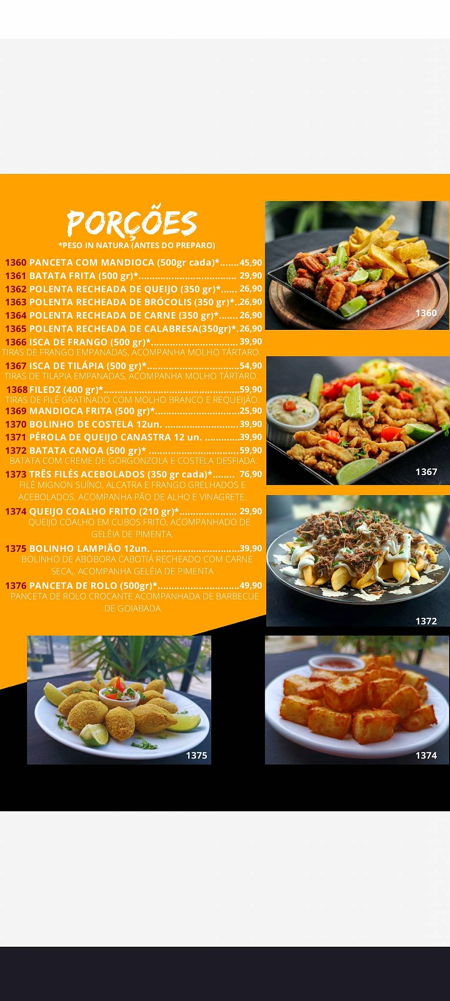 LED'Z CONTAINER GASTROBAR cardápio