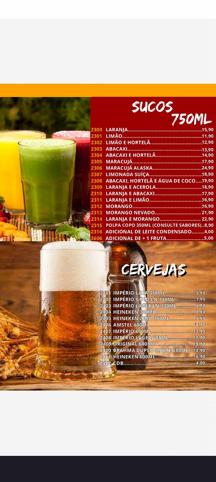 LED'Z CONTAINER GASTROBAR cardápio