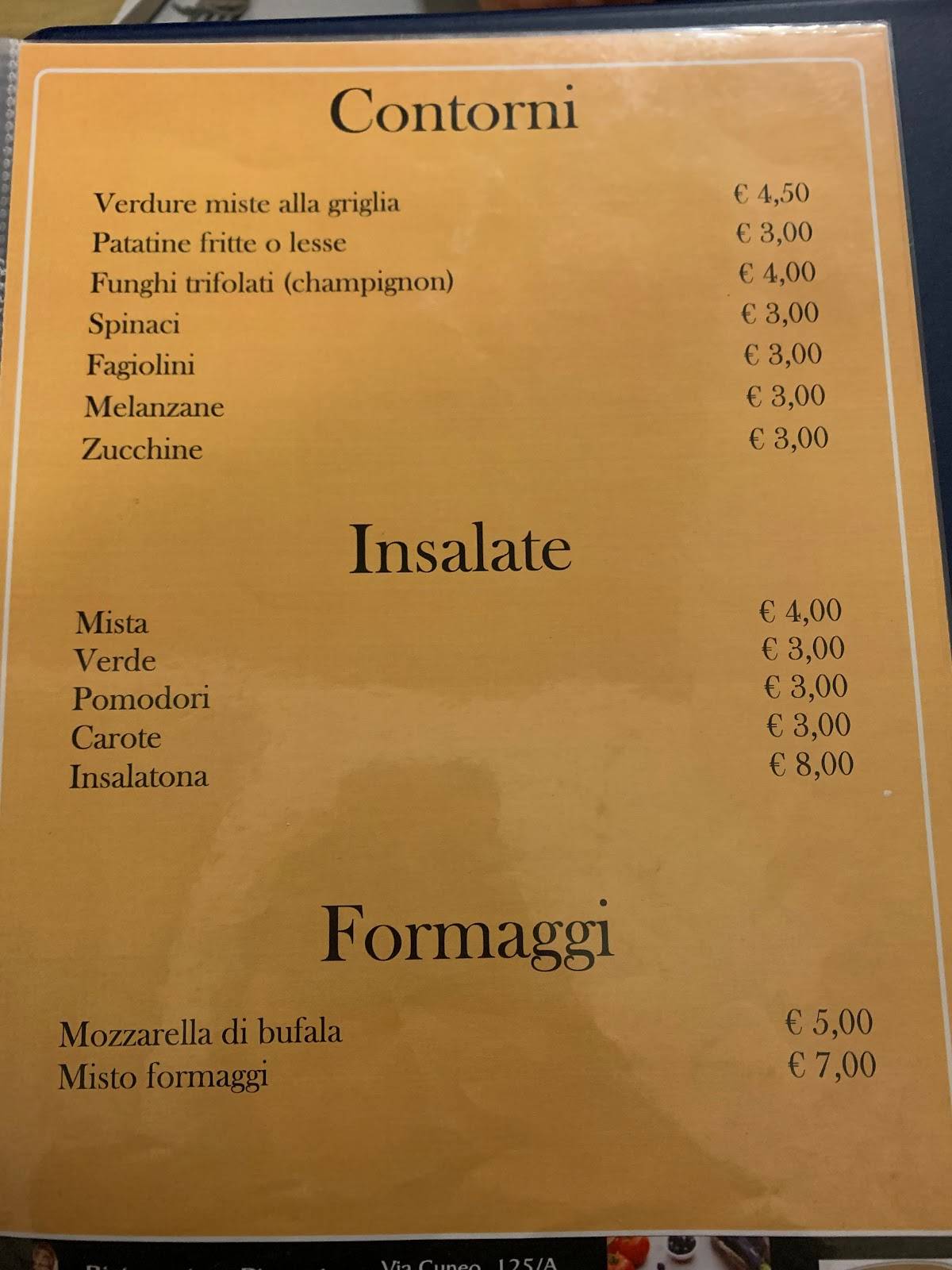 Menu di L'Oste the Marin's 