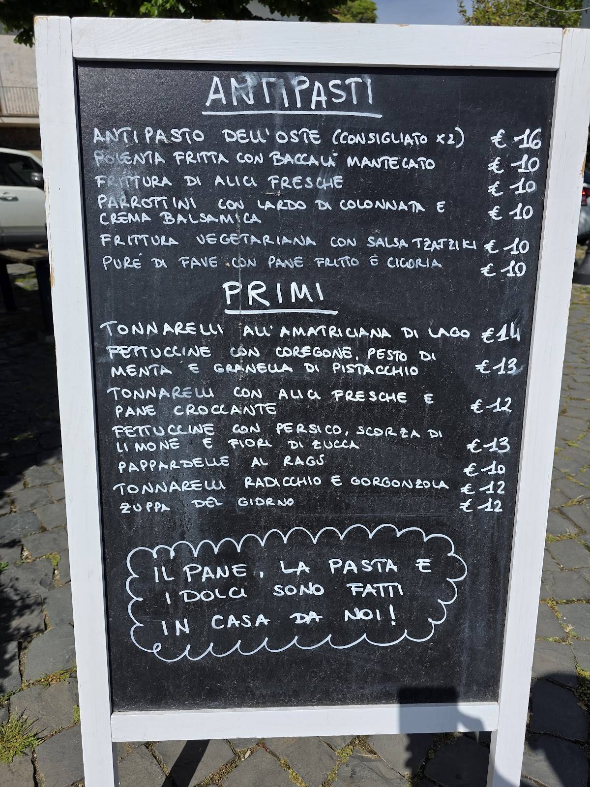 Menu di L'Osteria Fuori Porta 