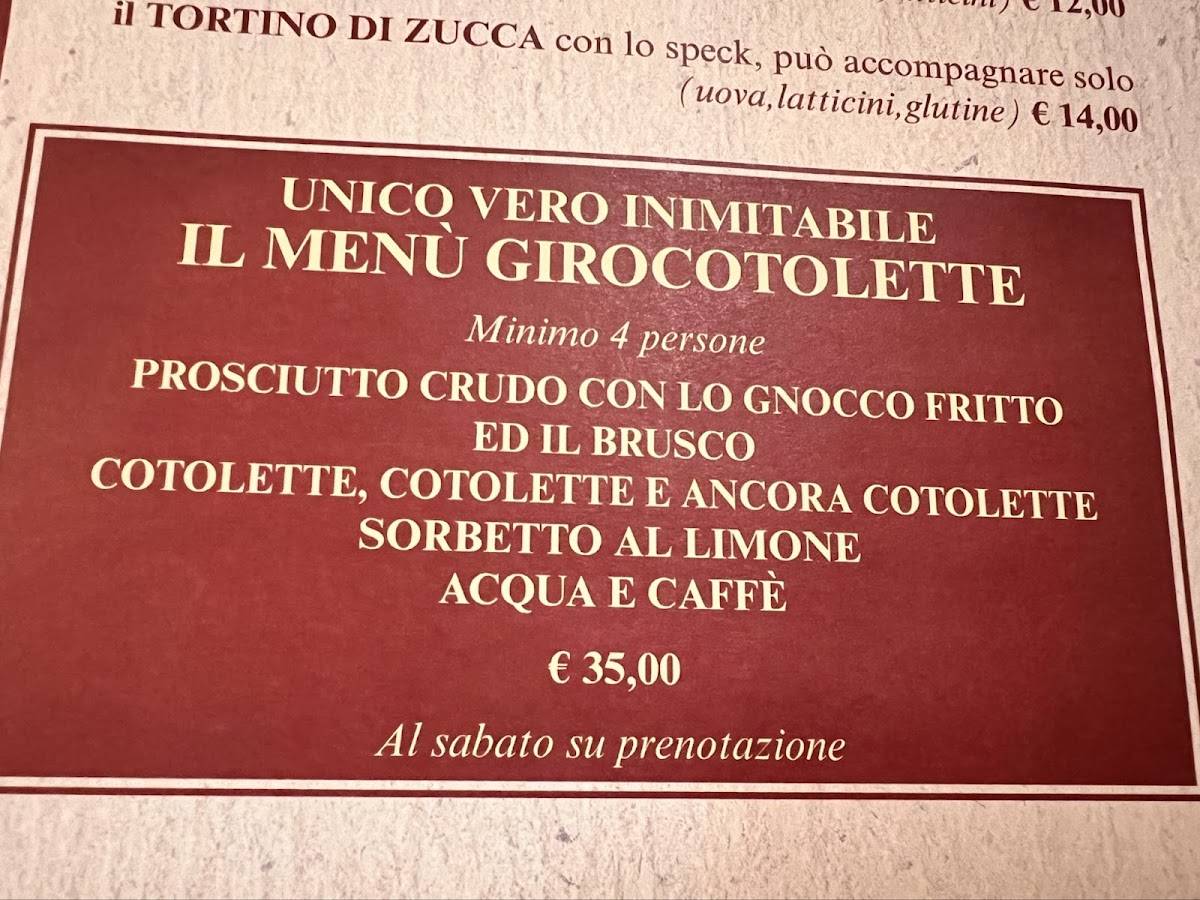 Menu de L'Osteria dei Peccatori LEGNANO