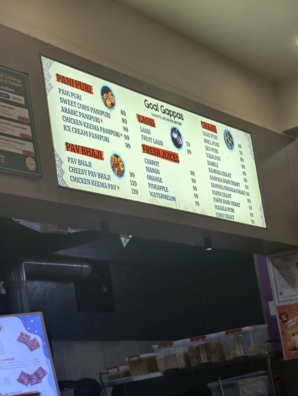 LUV CUT LET, Kaloor menu