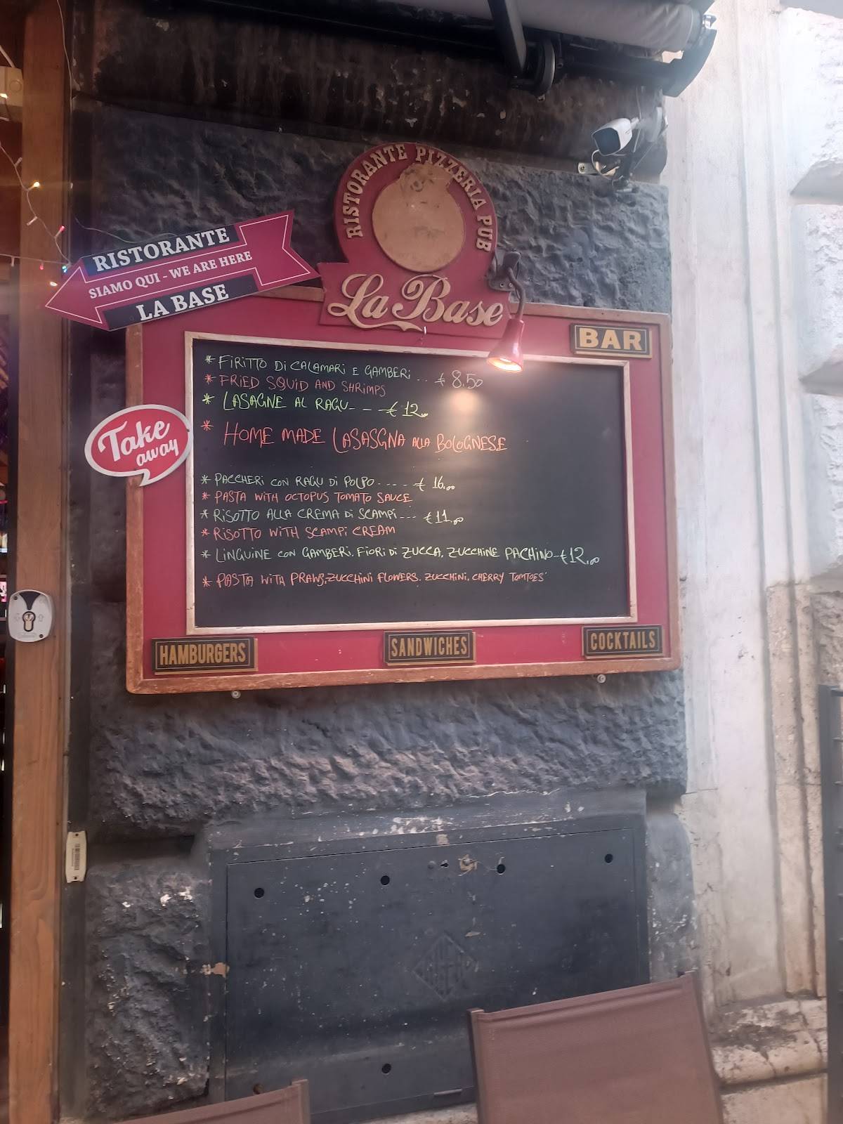 Menu di LA BASE 