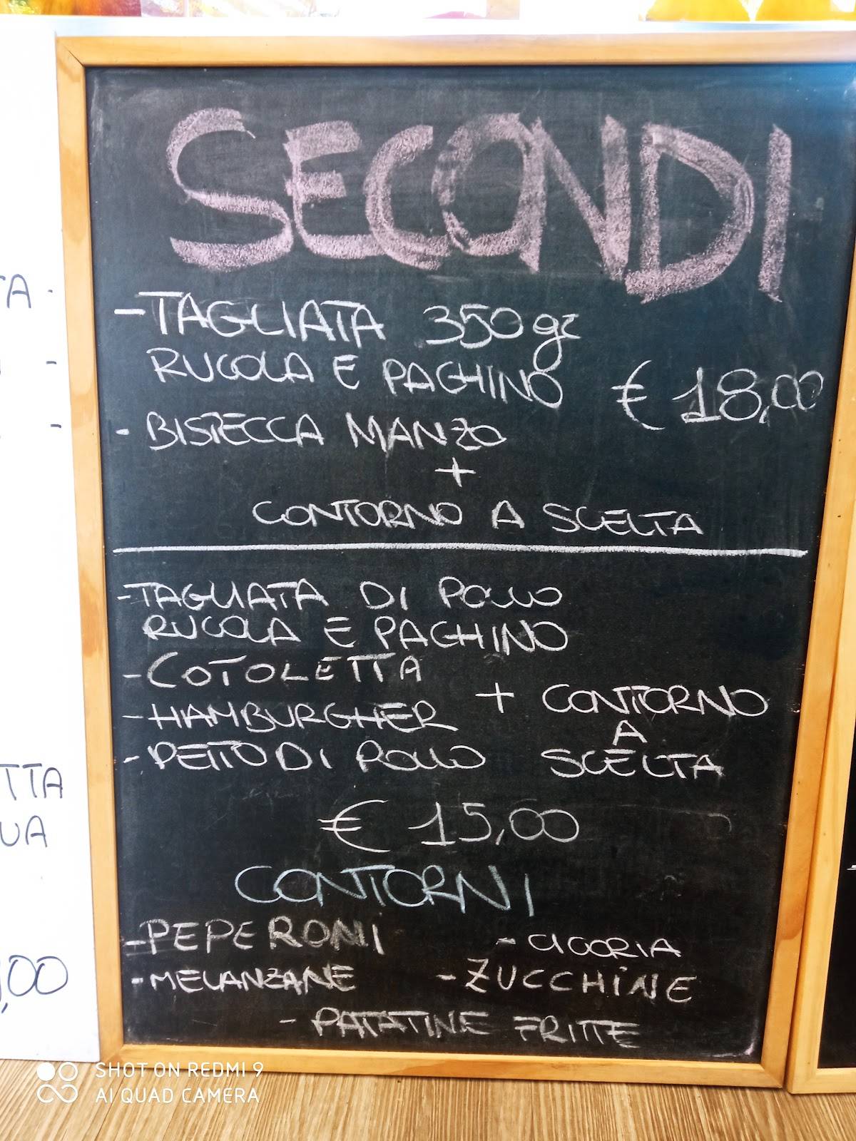 Menu di La Fenice 
