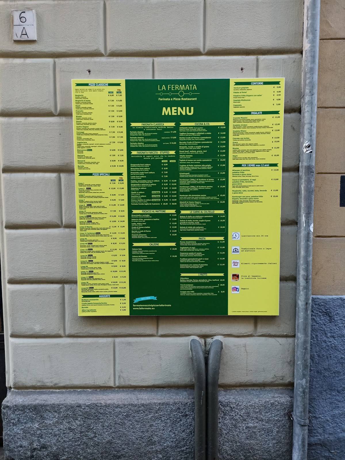 Menu di La Fermata Mazzini 