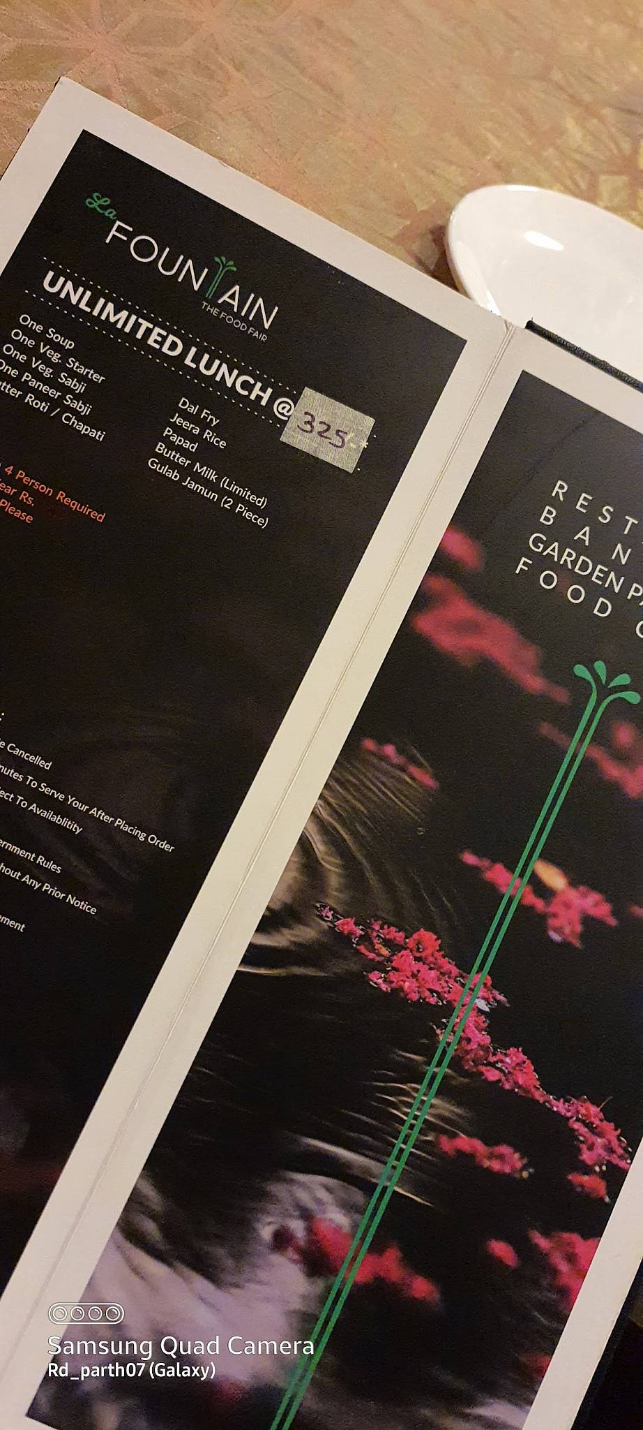 La Fountain The Food Fair menu