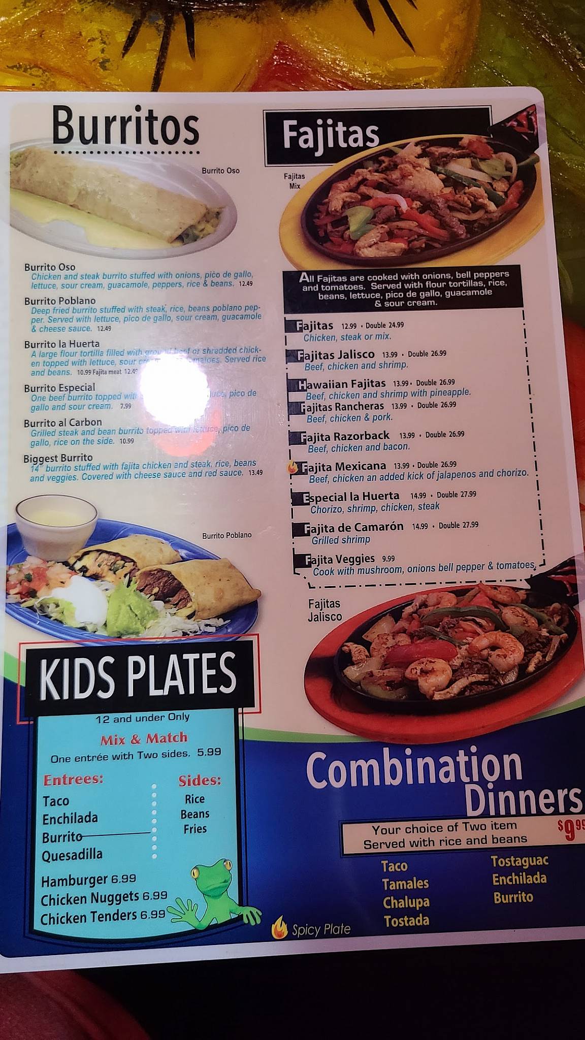 Menu at La Huerta Mexican Restaurant, Russellville, E Main St
