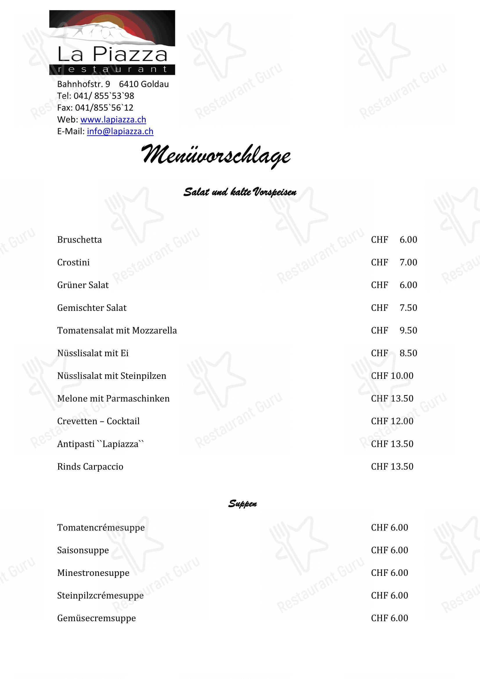 Коктейльная карта per La Piazza pizzeria