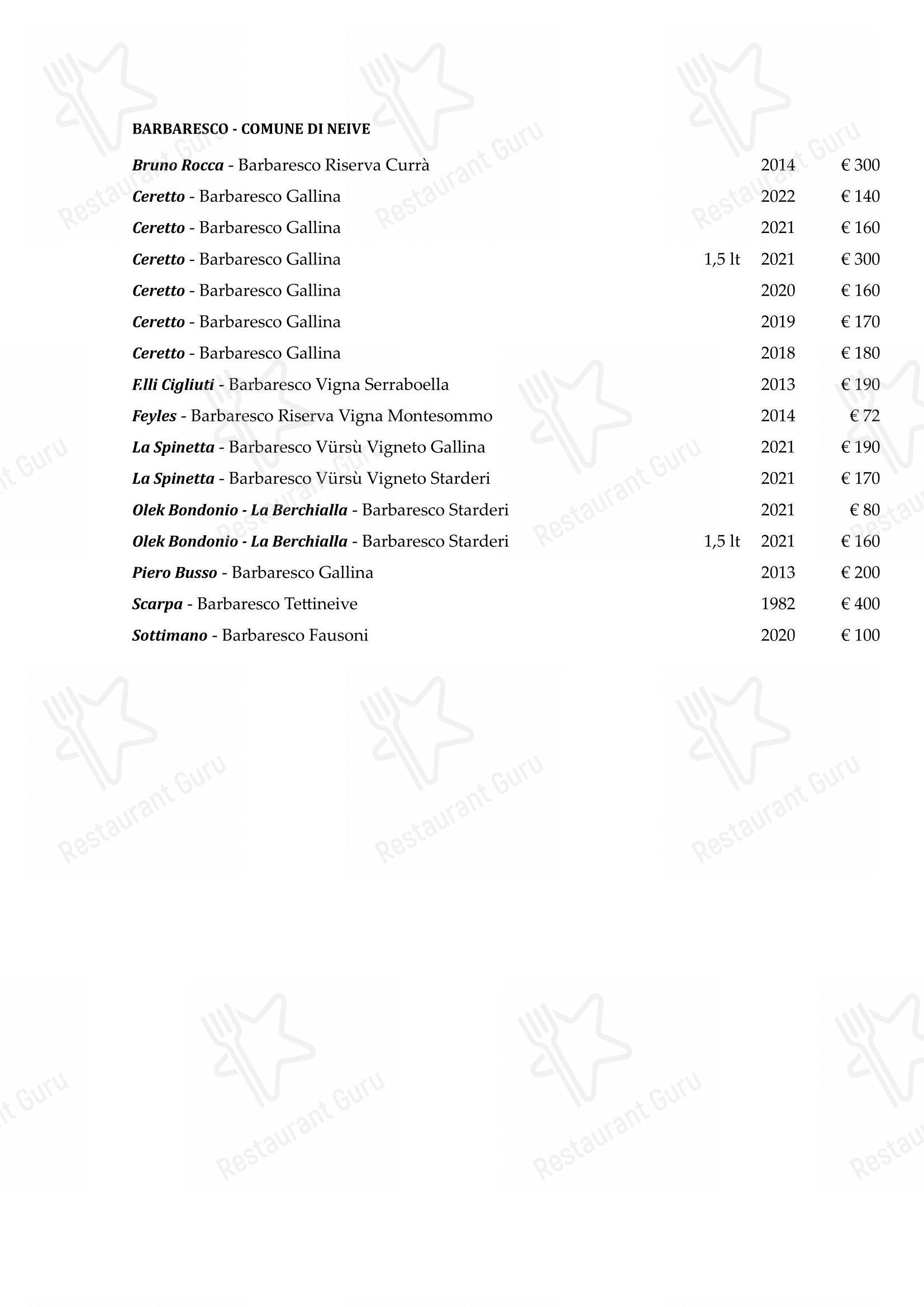 La Piola in Alba - 菜单