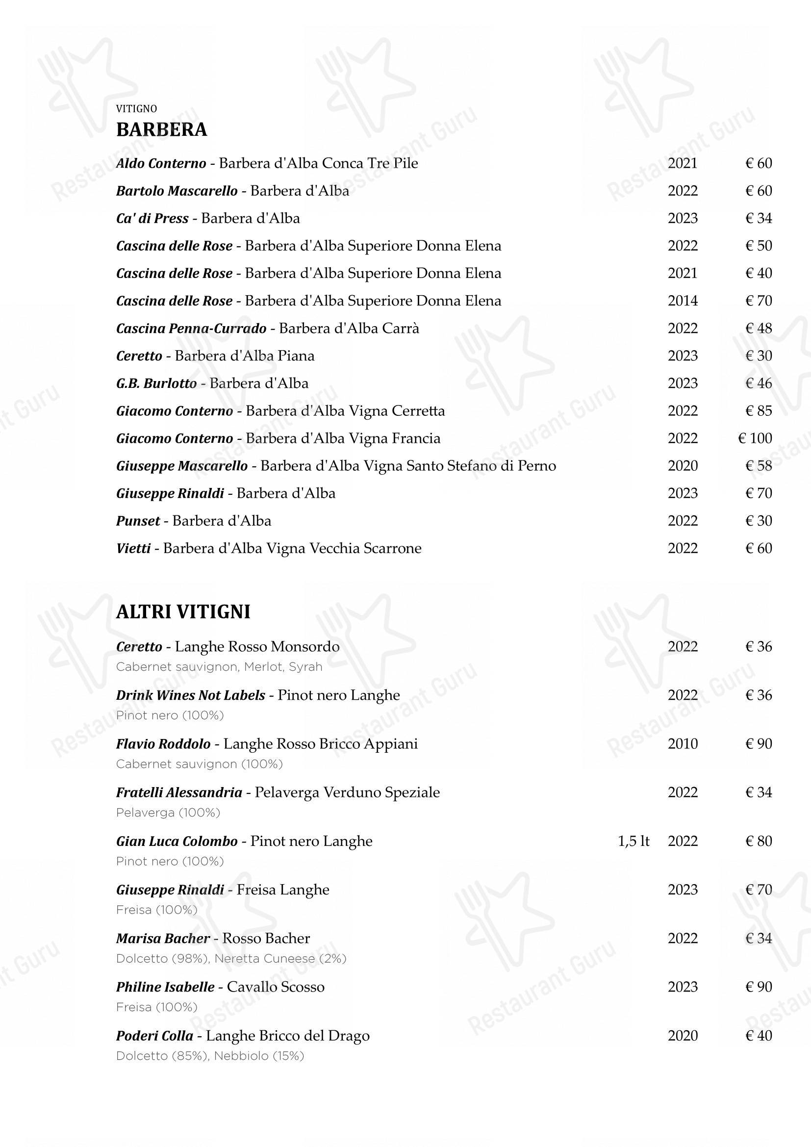 菜单 per La Piola in Alba