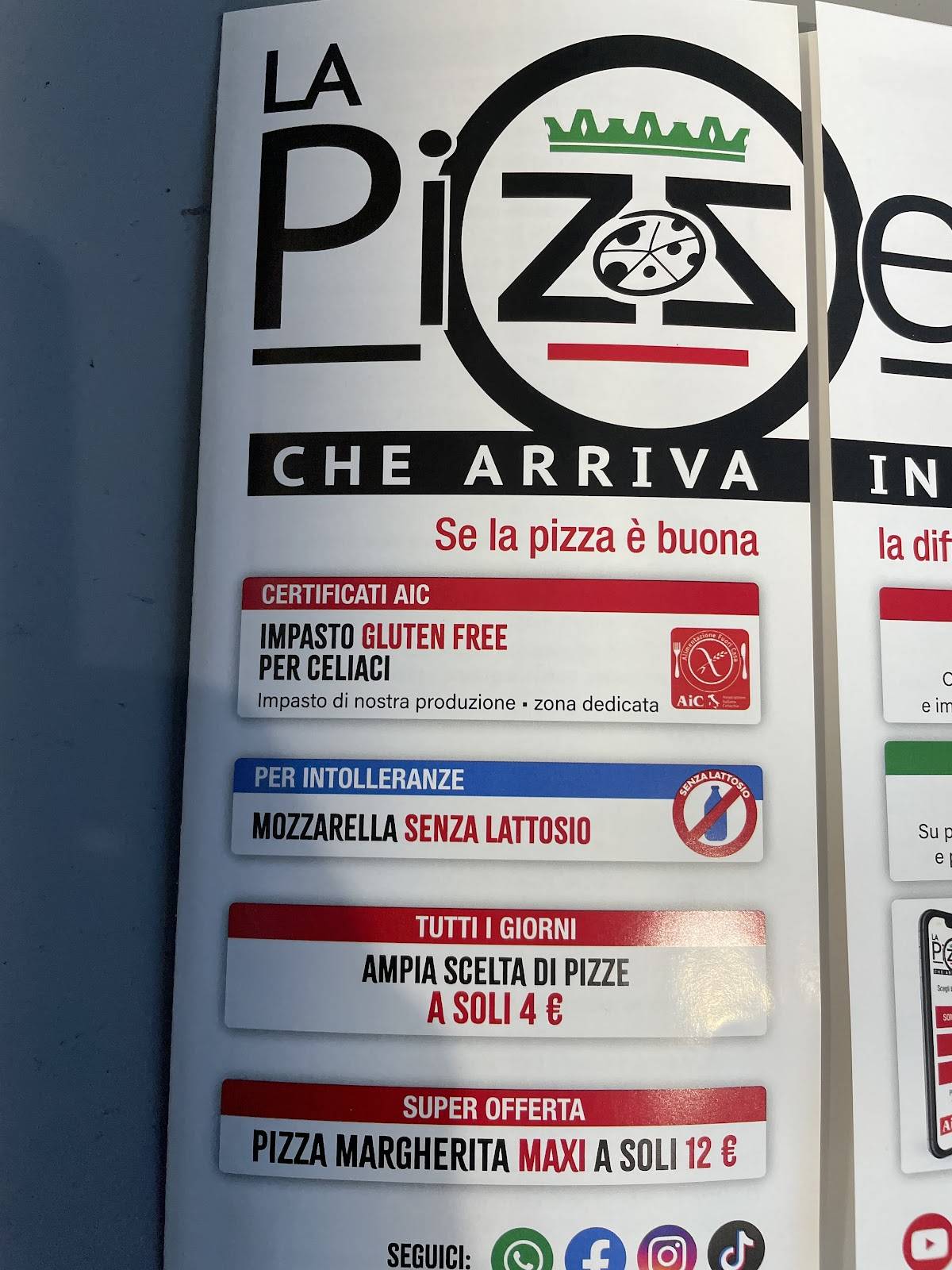 Menu di La Pizzeria di Ferno 