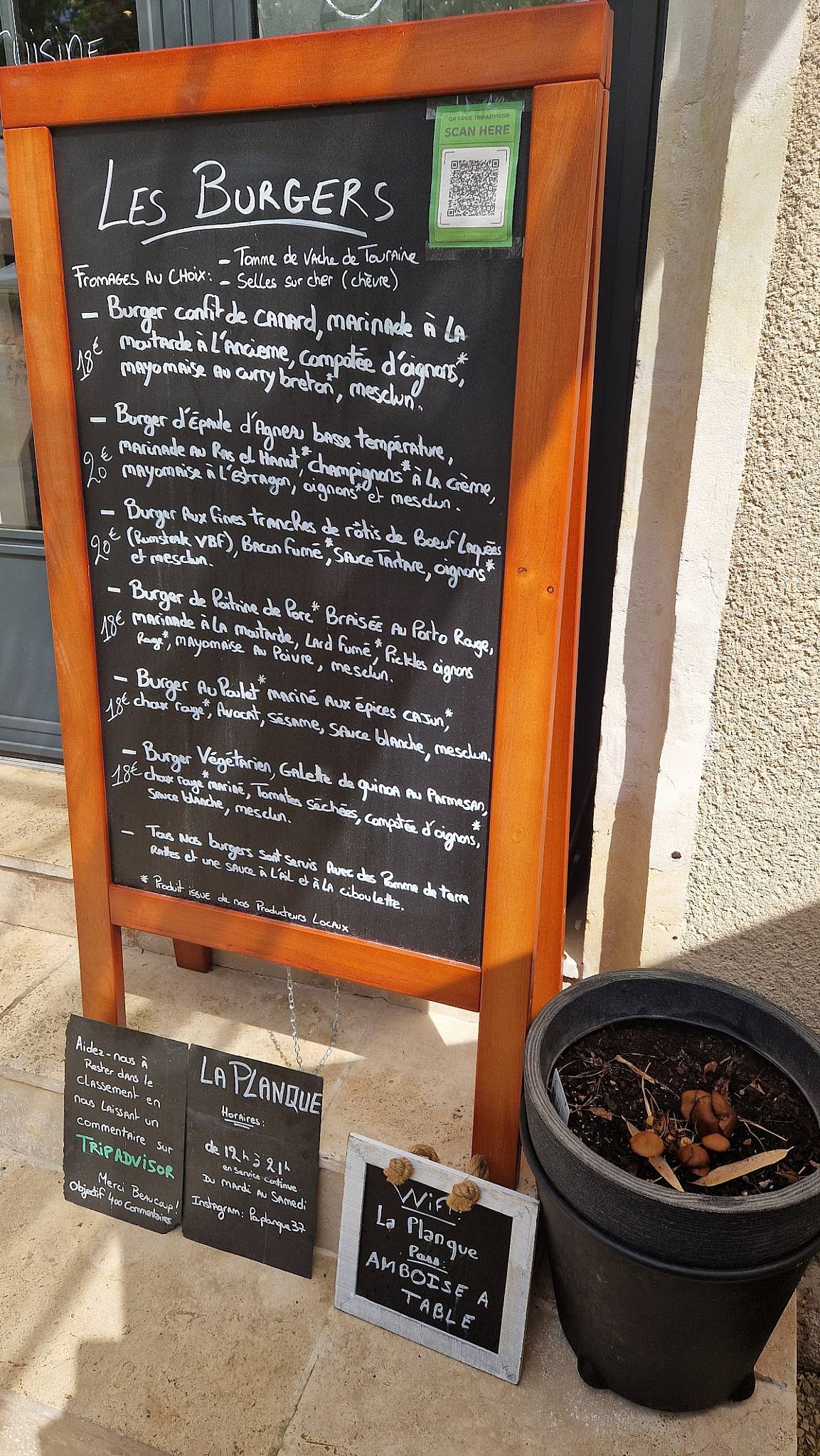 Menu de La Planque