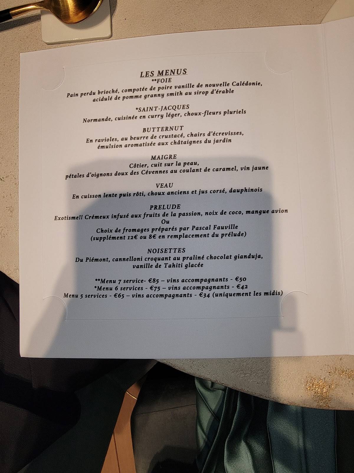 Menu Au La Roseraie Modave