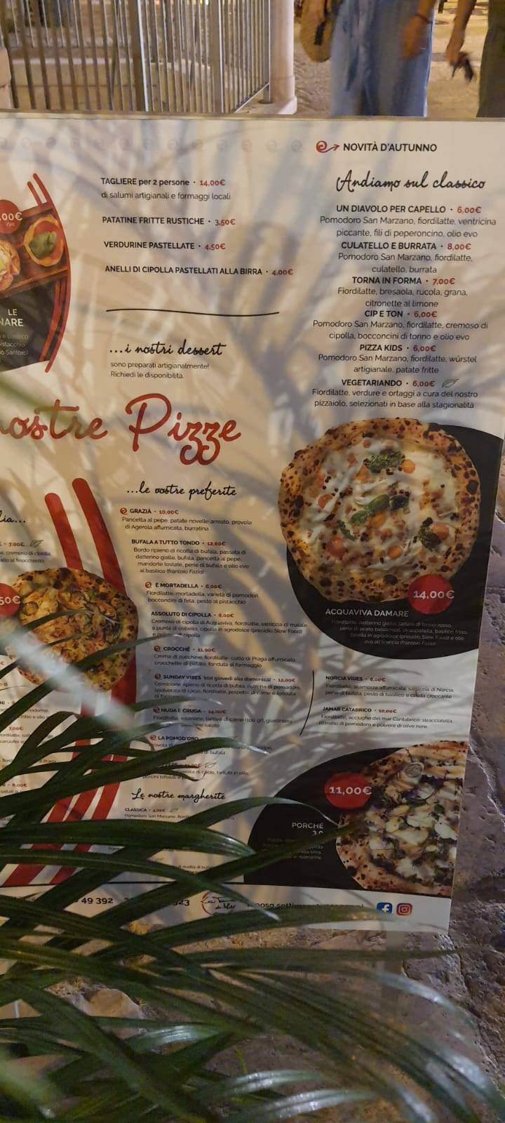 Menu di La Tana di Aldo 