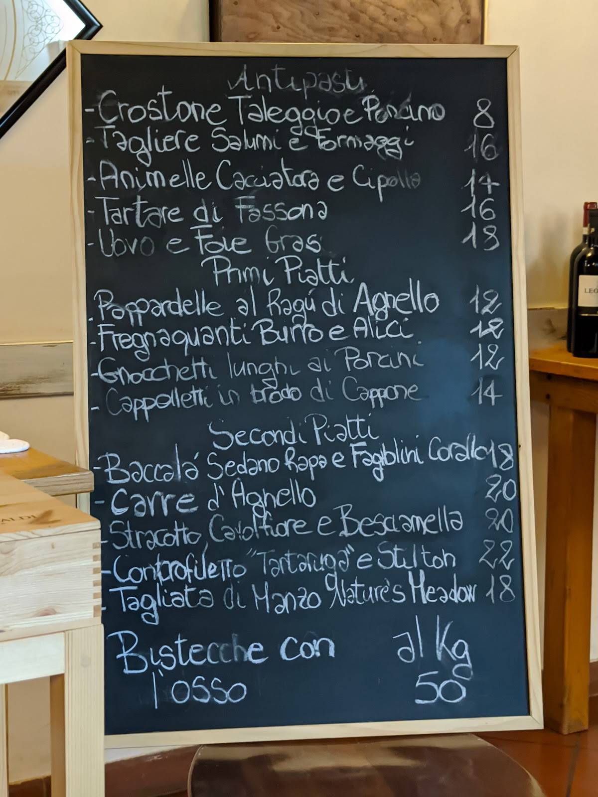 Menu di La Tartaruga 