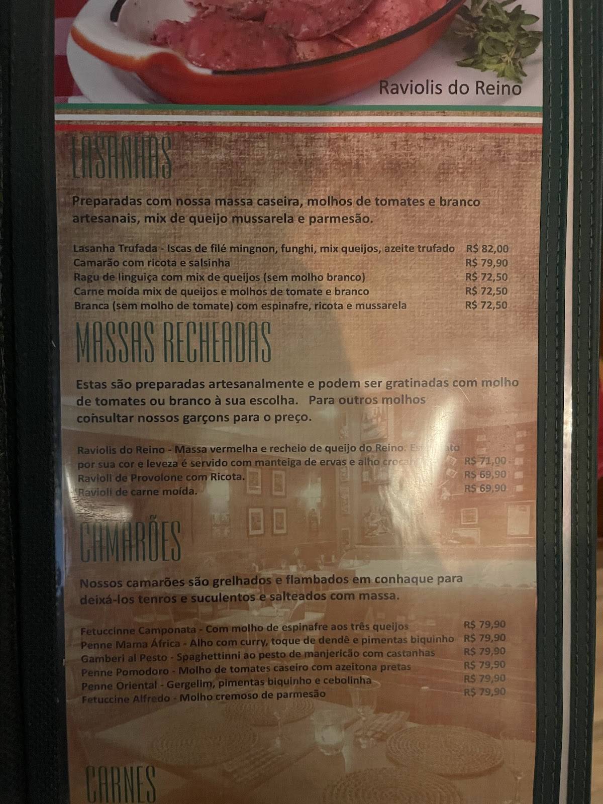 La Tratoria cardápio