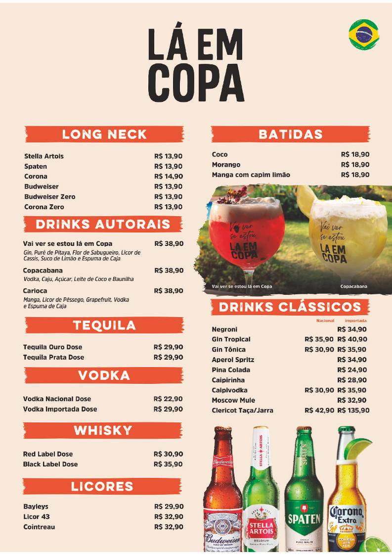 La Em Copa Gastrobar cardápio