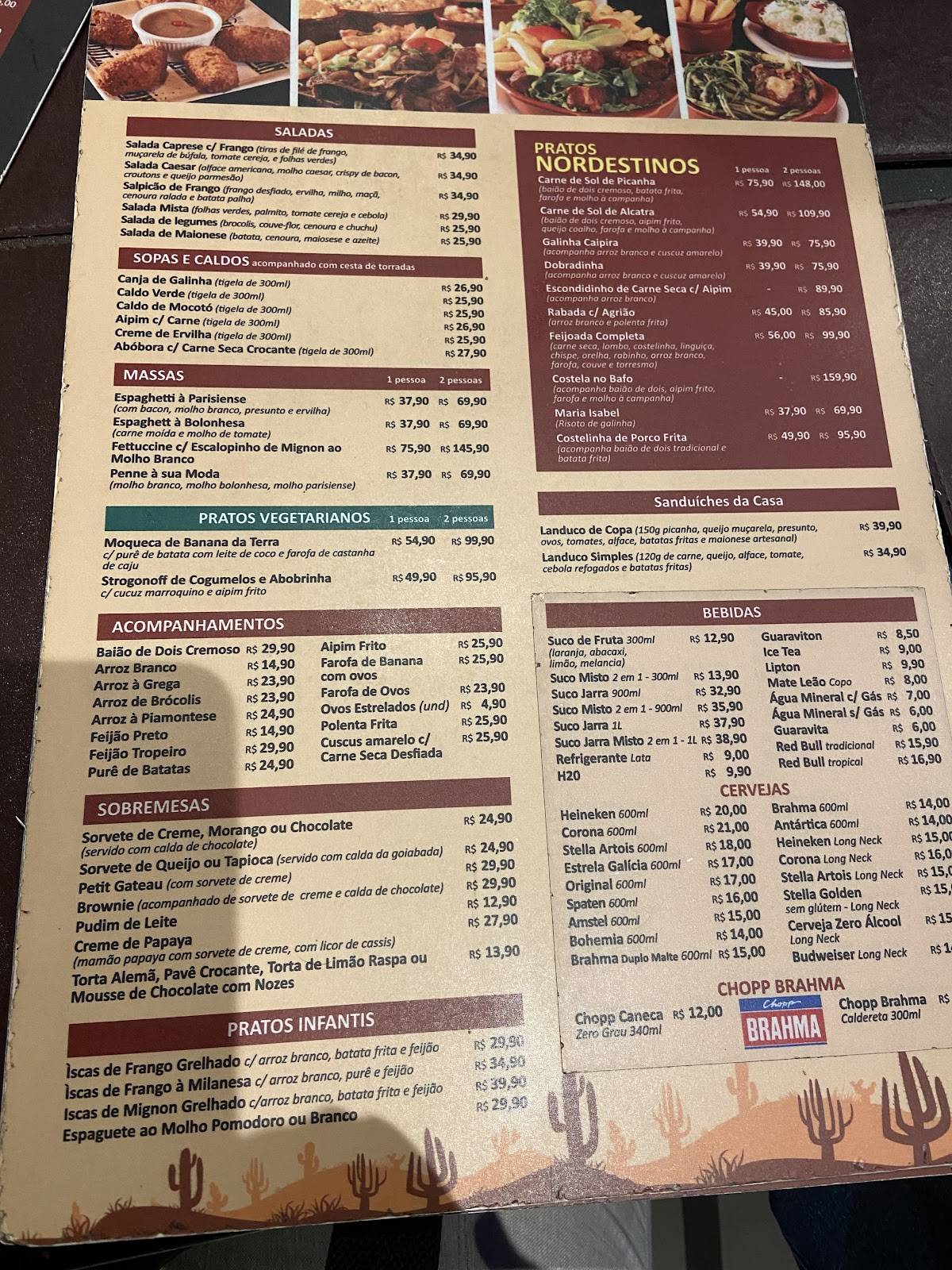 Landuco Copacabana cardápio