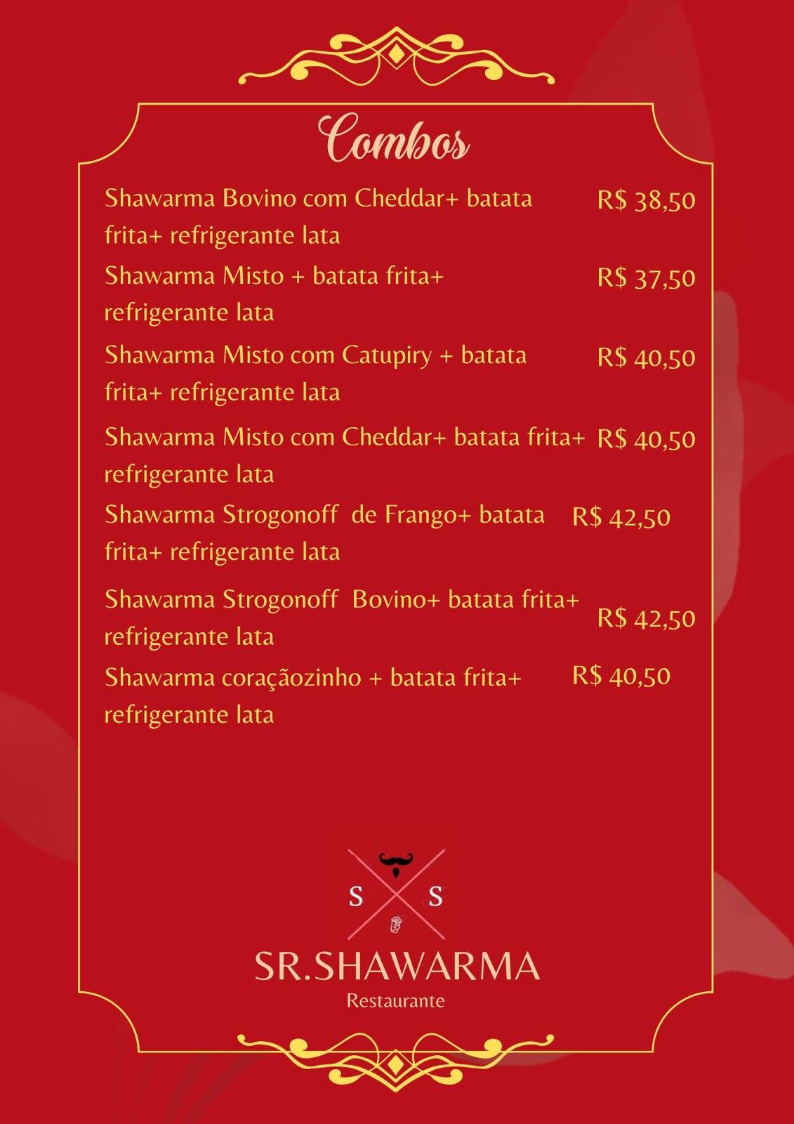 Senhor Shawarma cardápio