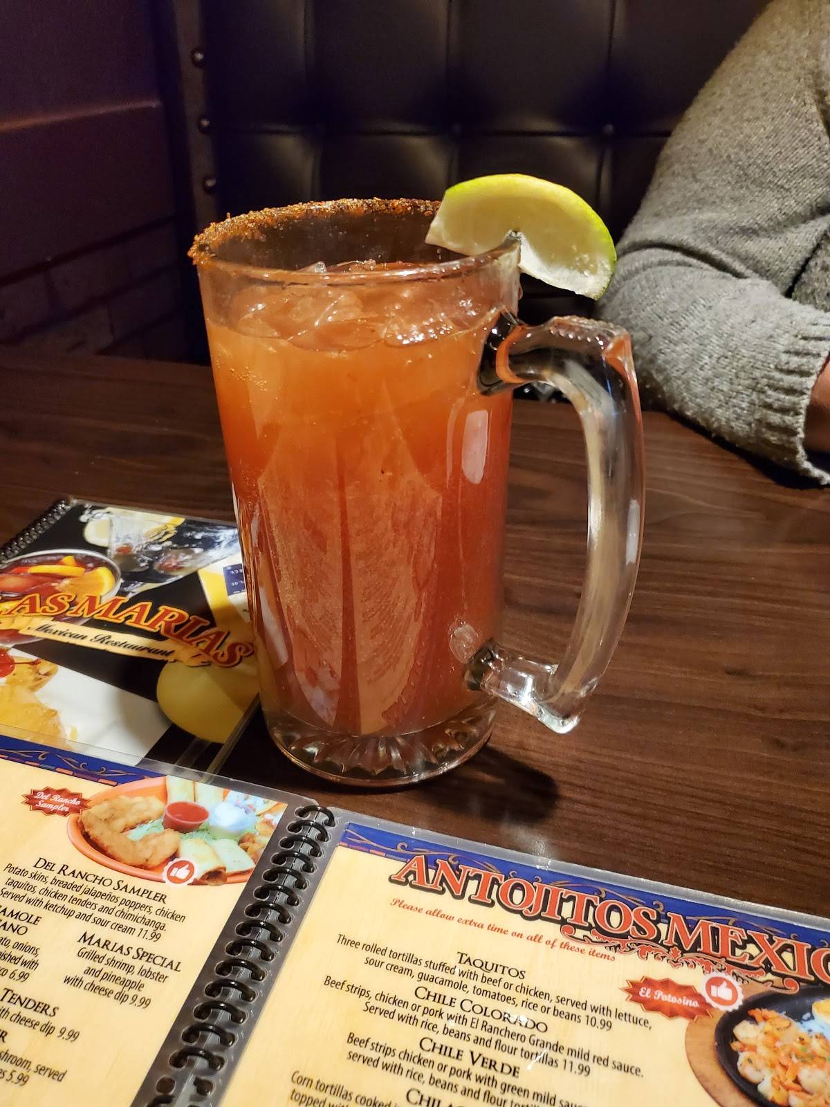 Menu at Las Marias restaurant, Greenville