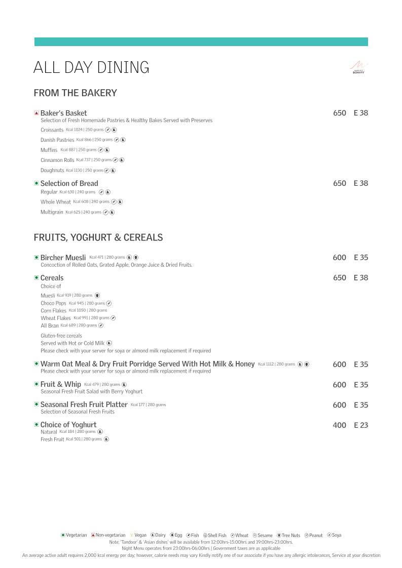 Latest Recipe menu