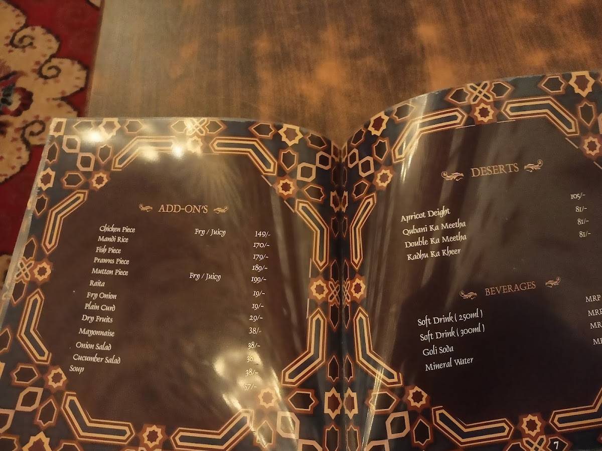 Lavish Family Restaurant menu