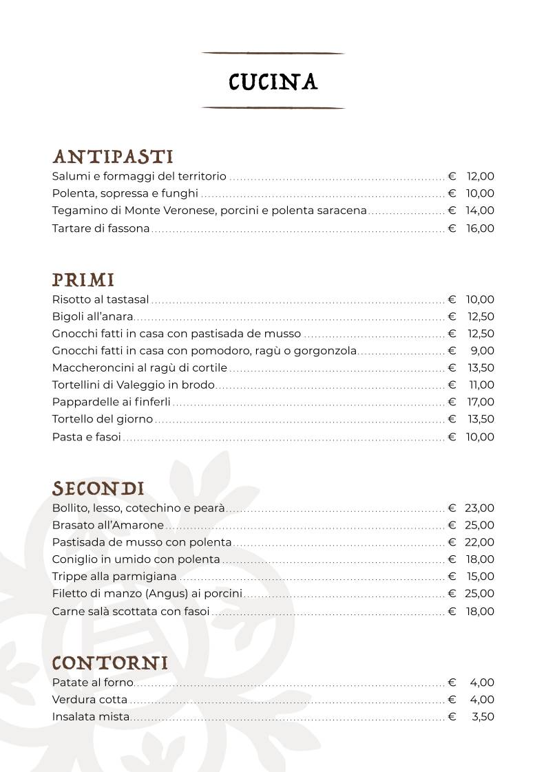 Menu di Le Arche-Pizza e Cucina 