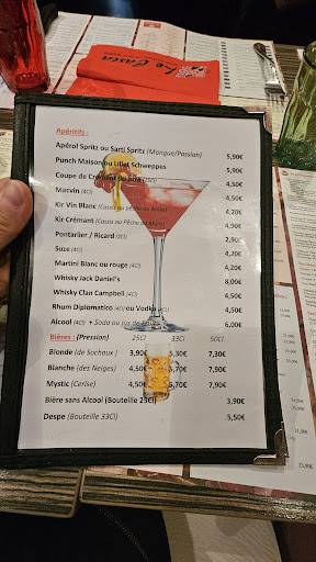 Menu de Le Casta