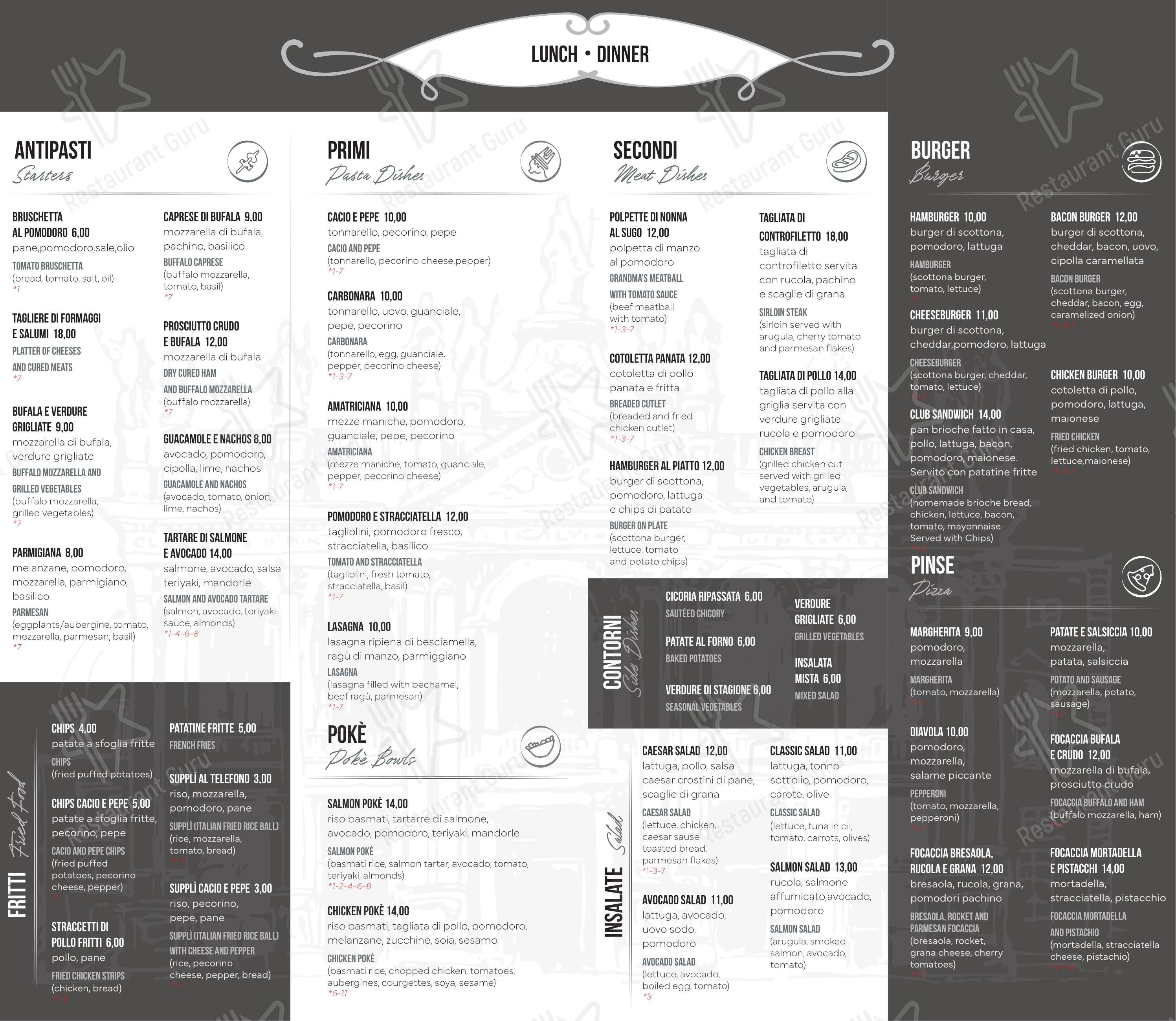 Le Foodie Café Bistrot in Roma - Menu