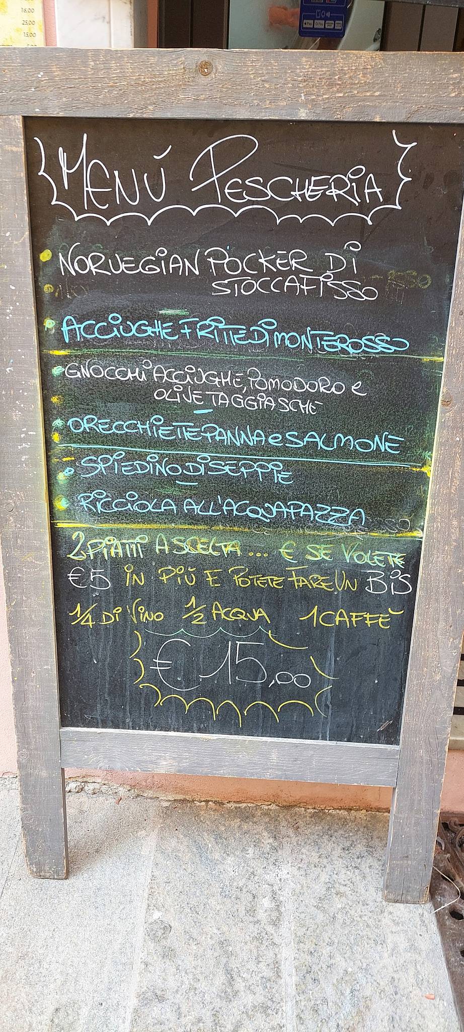 Menu di Ristorante Le riviere 