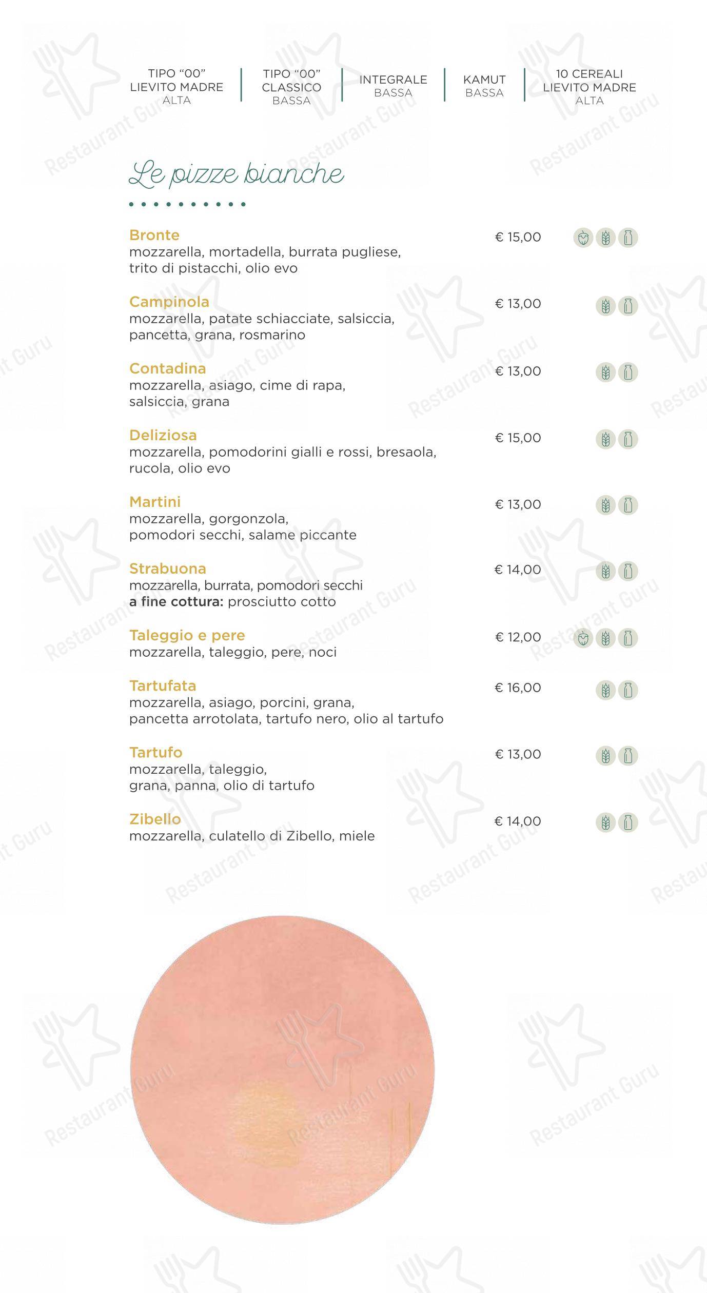 Основное меню per Le Rondinelle ristorante