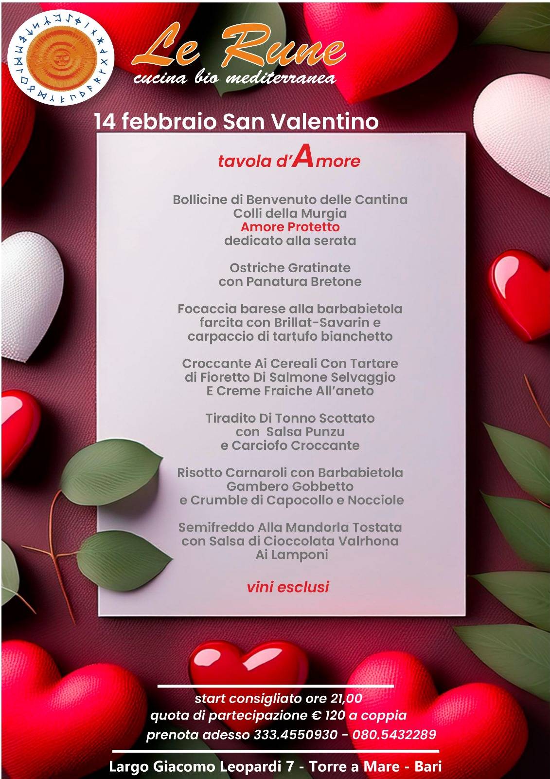 Menu di Taverna Bìo Le Rune 