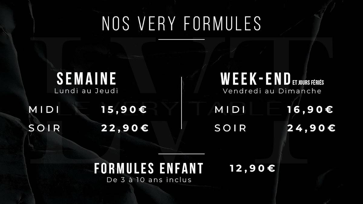 Menu de Le Very Table