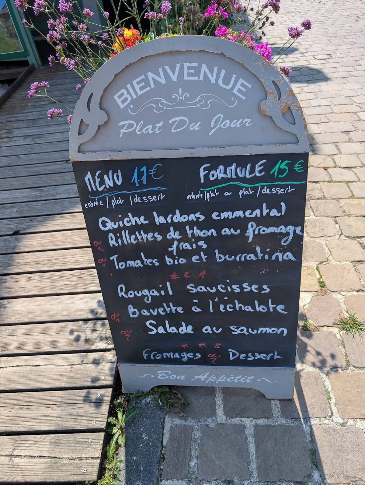 Menu de Le pré vert
