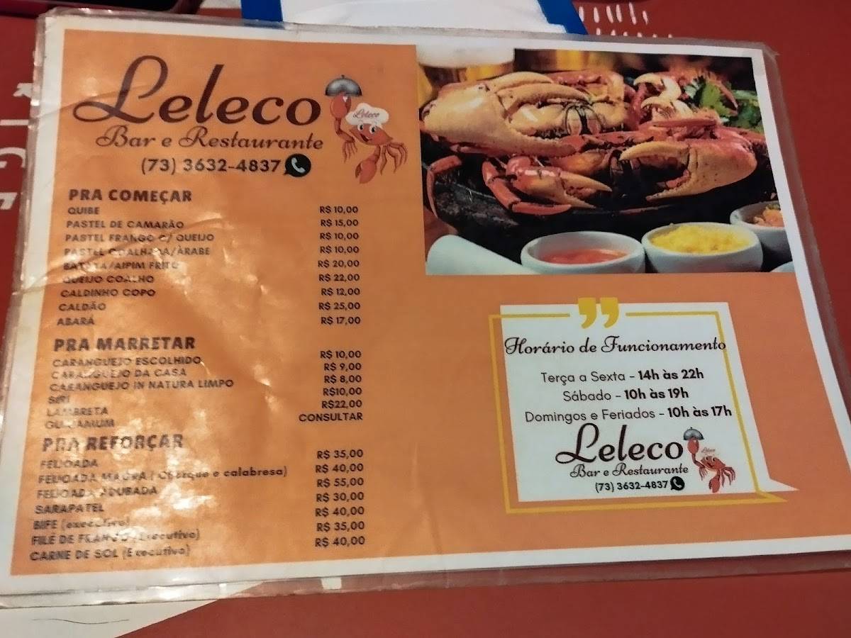 Leleco Bar e Restaurante cardápio
