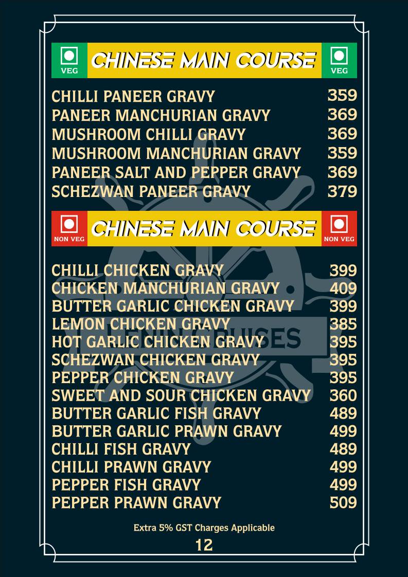 Lenin Cruises menu
