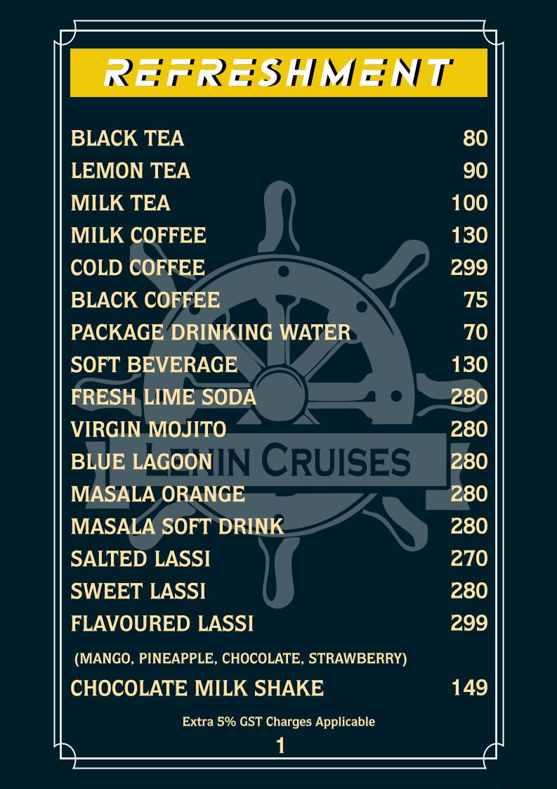 Lenin Cruises menu