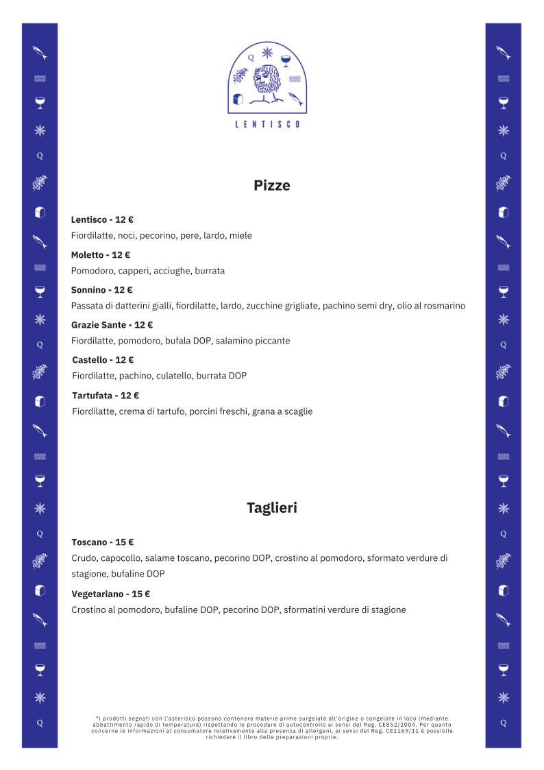 Menu di Lentisco 