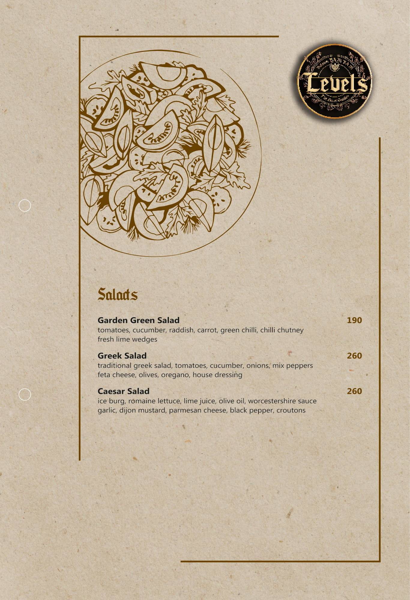 Menu at Levels Pub & Kitchen, Bengaluru