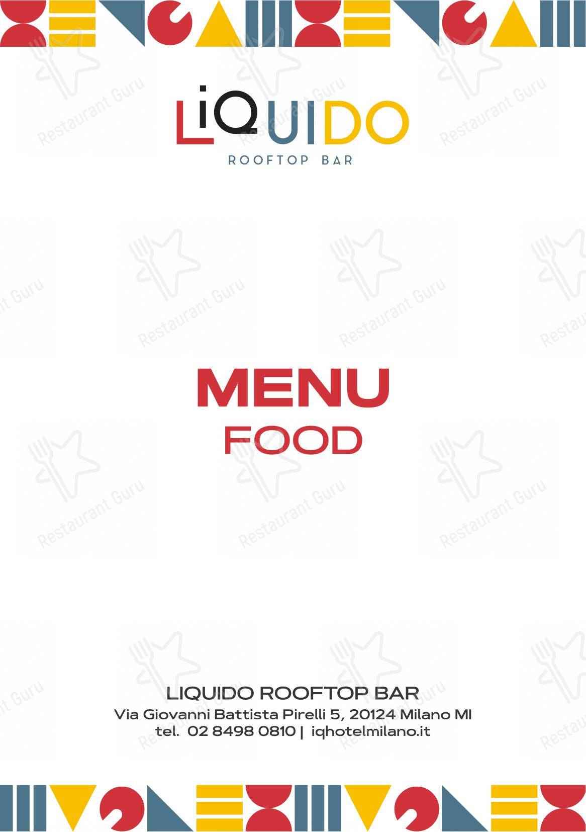 Основное меню per LiQuido Rooftop Bar pub & bar