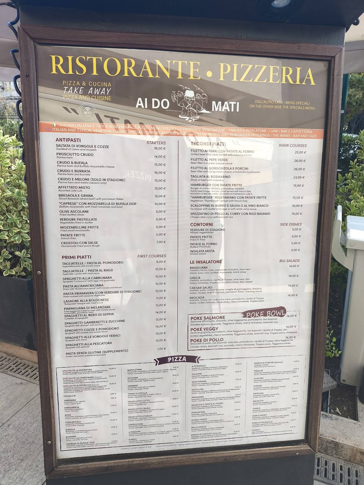 Menu di Ai Do Mati - Ristorante Pizzeria 