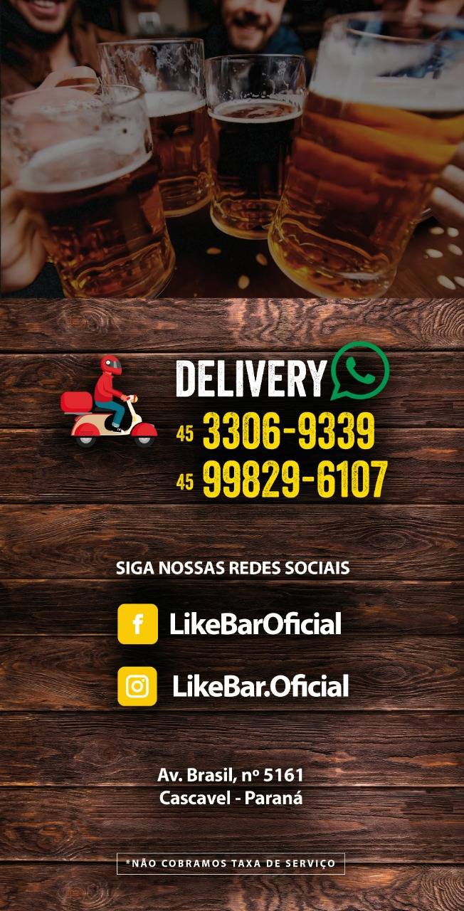 Like Bar cardápio