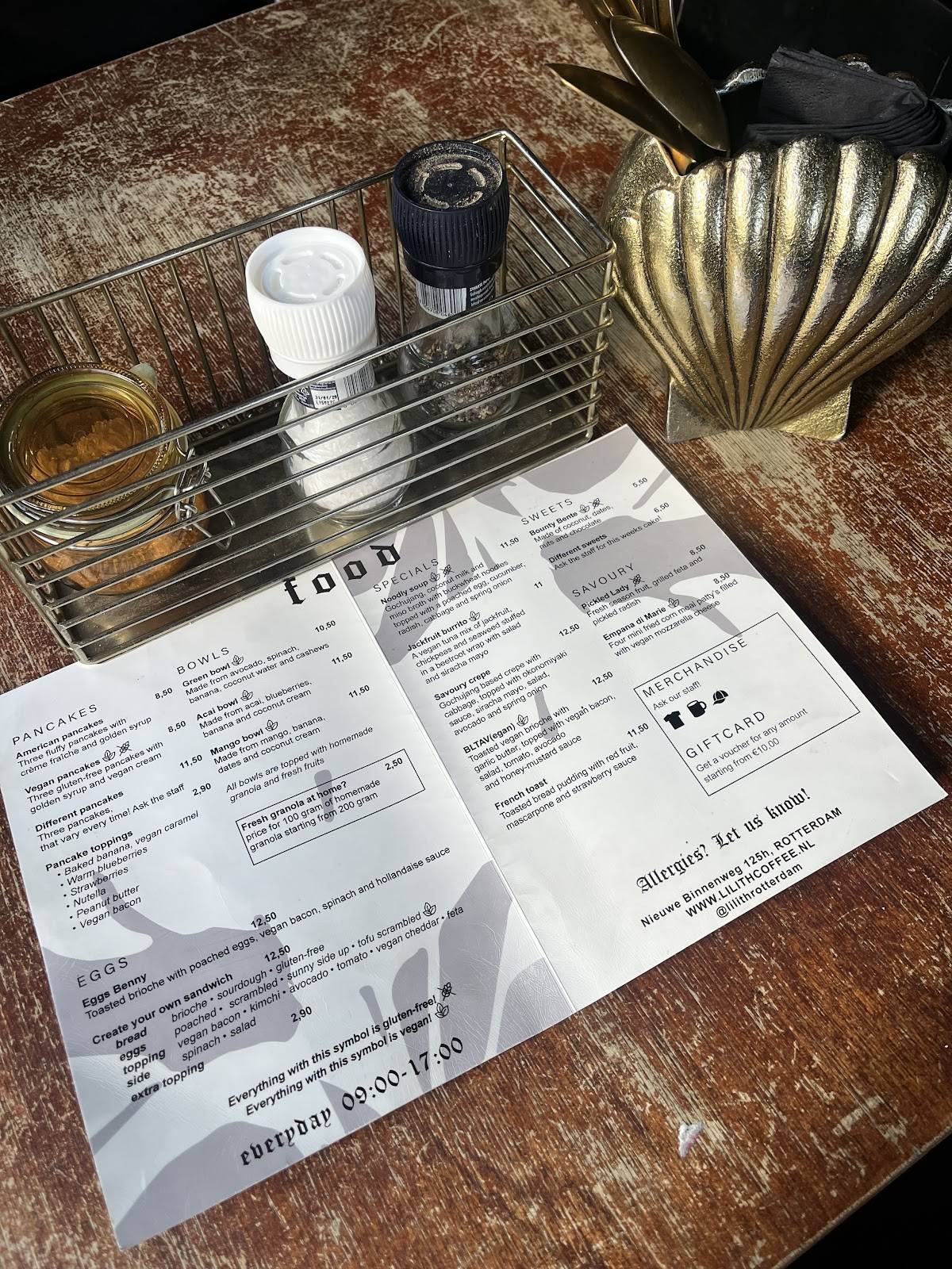Menu de Lilith