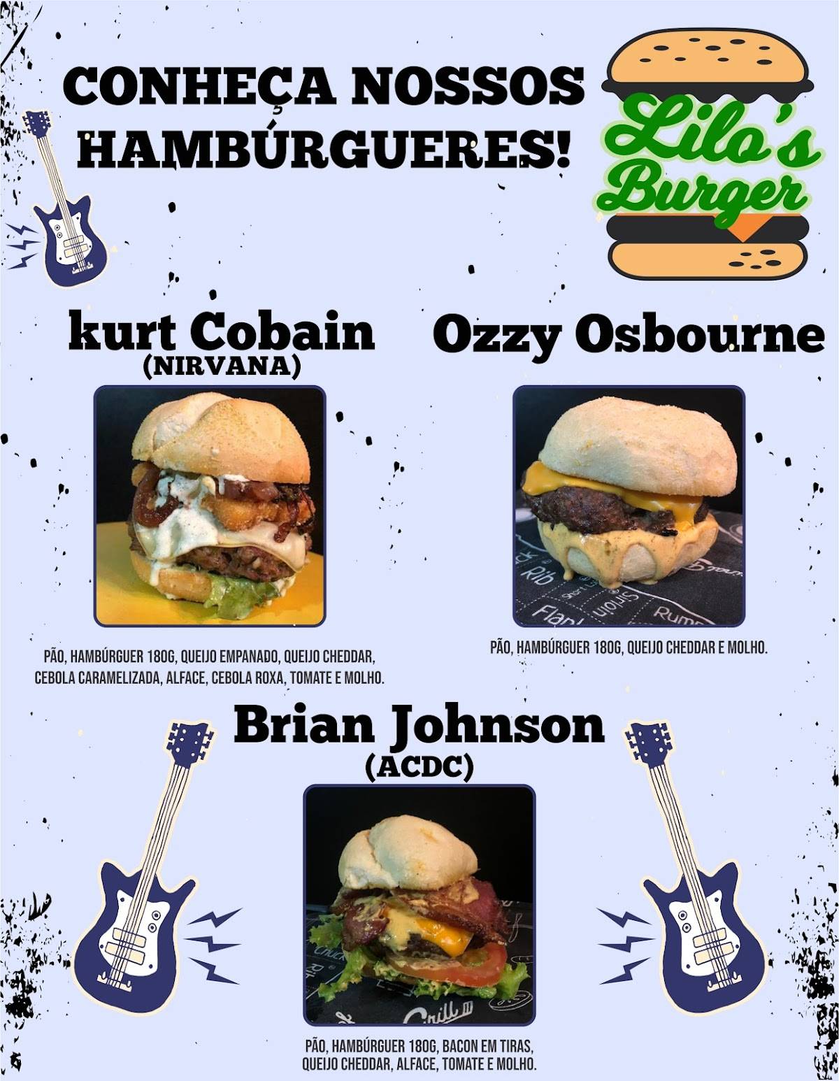 Lilo's Burger cardápio